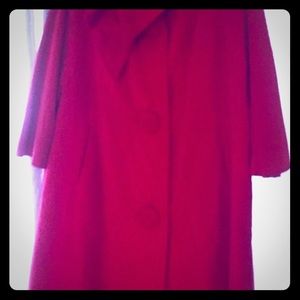 Vintage Bright Pink silk-lined Designer Coat